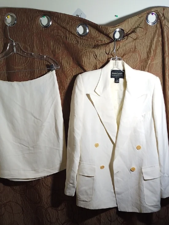 Ralph Lauren Off-White Double-Breasted Blazer - Picture 4 of 14